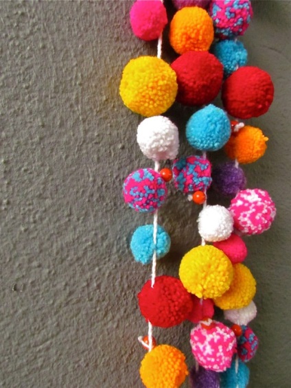 37 Idei pentru folosirea pom-poms în interior, pro handmade