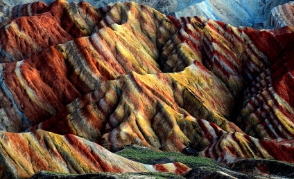 Zhangye danxia akvarell hegyei Kínában