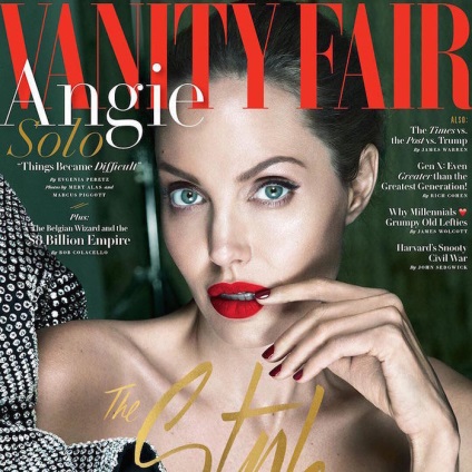 Angelina Jolie un nou interviu despre paralizia facială, menopauza și divorțul (2017), revista cosmopolită