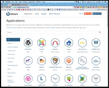 Bitnami - implementarea de cms și alte aplicații web pe mașina locală