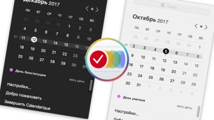 Calendarique - calendar simplu pentru bara de meniu (mac), justmac