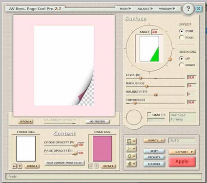 Az oldal sarkának hatása, a Photoshop cs3 (plugin) Az oldal sarkának hatása, a Photoshop cs3 oldalra mutató csatlakozója