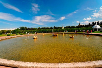 Fântâni din lista Peterhof, descriere, deschidere, fotografie