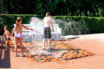 Fântâni din lista Peterhof, descriere, deschidere, fotografie