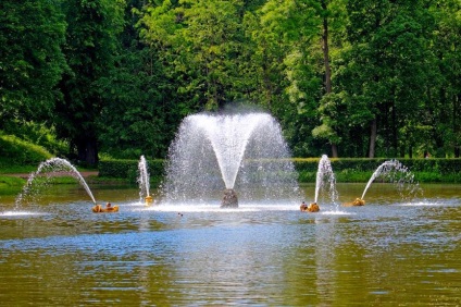 Fântâni din lista Peterhof, descriere, deschidere, fotografie