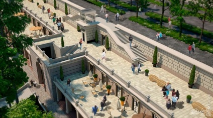 Parcul grecesc sub bulevardul de pe litoral vor fi sculpturi ale filozofilor greci antic și o fântână cu