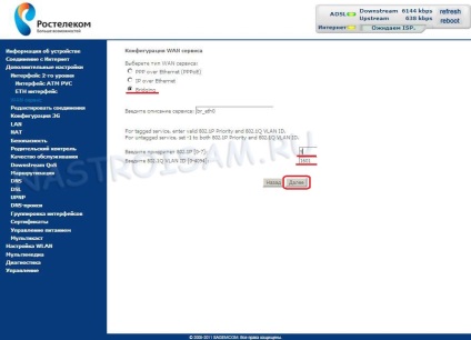 Ipoe pe sagemcom 2804 v7 (dinamic ip), configurație hardware