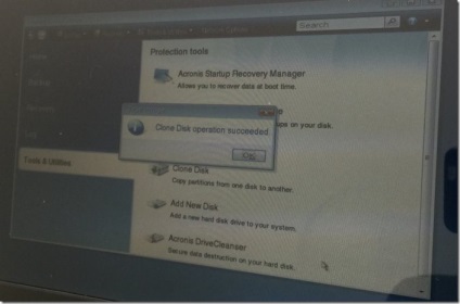 Hogyan kell klónozni egy lemezt az ssd-en az acronics valós kép, blog használatával
