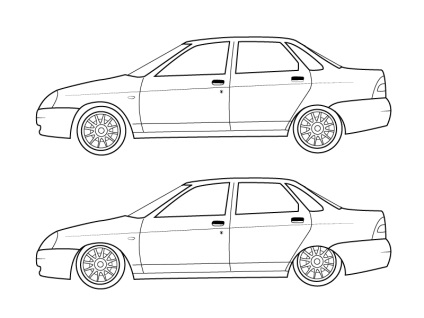 Cum de a desena un sedan auto fret