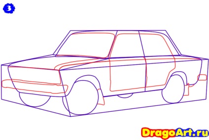 Cum de a desena un sedan de mașini fret