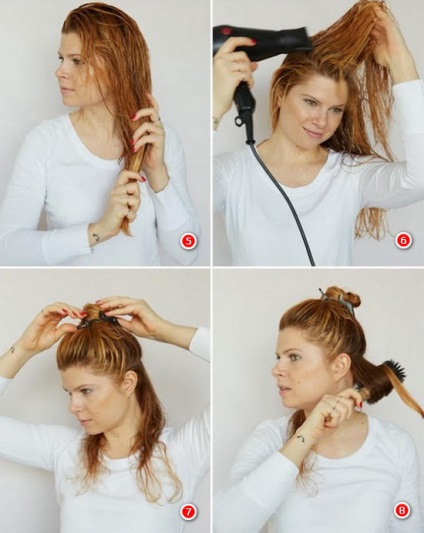 Hogyan szakszerűen csomagolni hajszárítót hosszú hajat otthon - hajformázás - magának