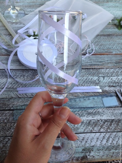 Как да се украсяват сватбените чаши с ръцете си - Справедливи Masters - ръчна изработка, ръчно изработени
