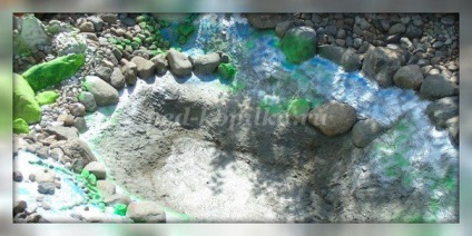 Cascada de piatră și iazul de beton cu propriile mâini