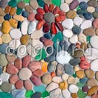 Imagine a cojilor de mare și mozaic acrilic cu mâinile lor