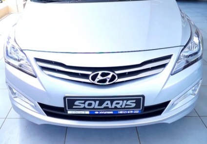 Sortarea bunurilor și confortului Hyundai Solaris 2014