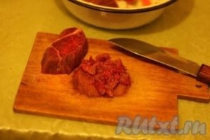 Carne de pui de carne de vită - pregătiți pas cu pas fotografia