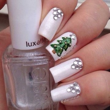 Manikűr az újév 2018-as évfordulójára, Újévi Nail Design Fotó - Új