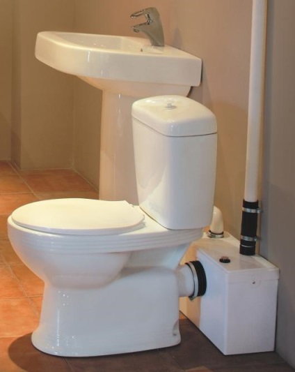 Pompă pentru tocător de toaletă pentru chiuvetă și toaletă, deșeuri de canalizare și fecale, pompă