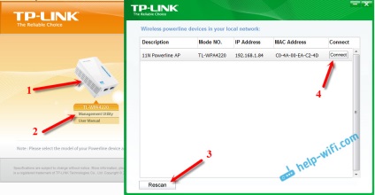 Configurarea liniei de alimentare a adaptoarelor tp-link tl-wpa4220kit