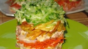 Az új puff tészta saláta az első 5 receptet a 2017-es újévre