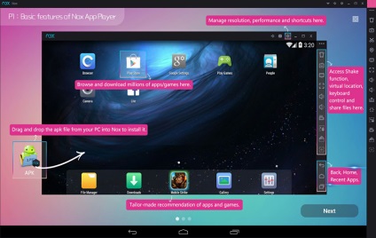 Player de aplicații Nox - unul dintre cei mai buni emulatori și Android