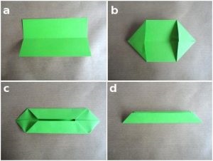 Scheme Origami pentru plierea floarei de lotus în diferite moduri