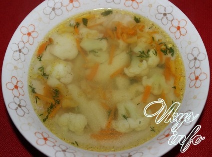 Supă de legume cu conopidă Photo-recipe
