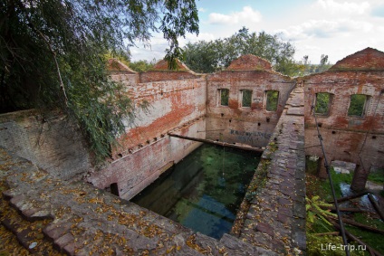 Paramonovo depozite - ruine și o piscină în centrul orașului