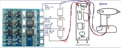 Traducem șurubelnița cu acumulator Ni-cad în baterii li-ion, cu bms și dc-dc jos