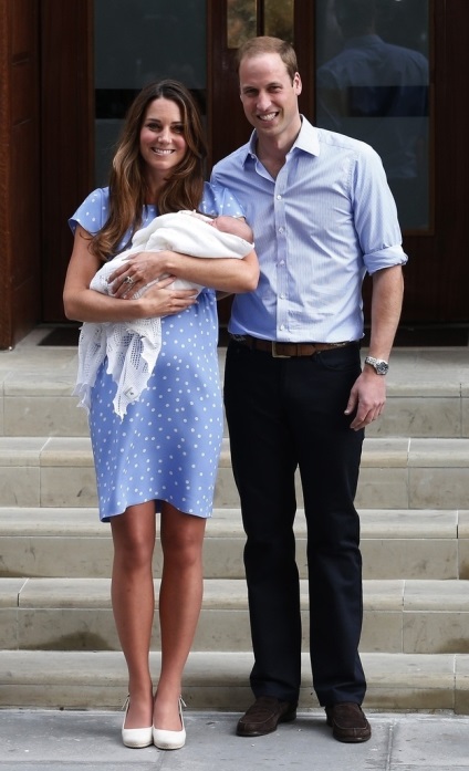 Primele fotografii ale copilului regal, prințul William și Kate Middleton, umkra