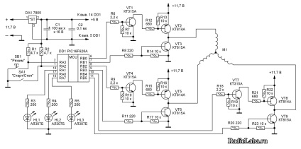 Conectarea motorului HDD la microcontroler, programarea microcontrolerelor pic