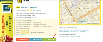 Допомога по сайту жовті сторінки (організації) Допомога по сайту жовті сторінки
