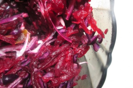 Salată de rețetă - roșu - pas cu pas cu fotografii