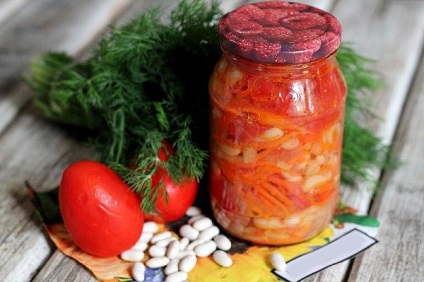 Salata cu fasole pentru iarnă - rețete delicioase pentru prepararea de grăsimi grecești, fasole cu sfecla sau
