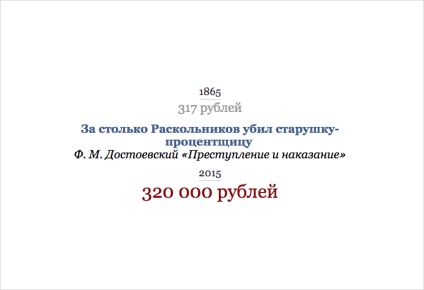 Cele mai renumite sume de bani din literatura rusă au fost transferate în ruble moderne - un fapt