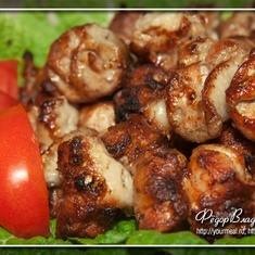 Shish kebab de la pui și curcan