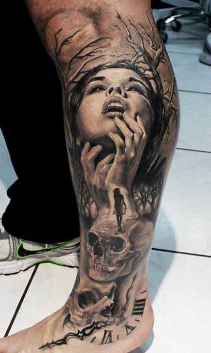 Tatuaj pe picioare - №1 în schițele tatuajelor, desenați la comandă, galerie foto 10gb, idei de tatuaje