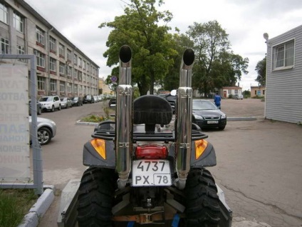 A kipufogó hangolása az ATV-n - egyenes, csendes és légzőcső kipufogócső