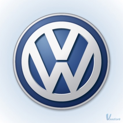 Illustratorul de lecții creează emblema lui Volkswagen