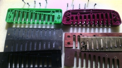 Dispozitiv acordeon diatonic, componente principale, demontare și asamblare