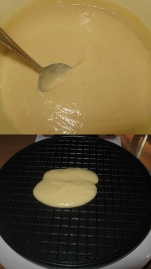 Waffle csövek olaj krémmel - recept fotóval