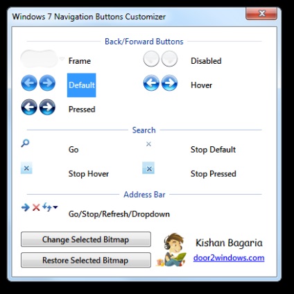 Butoanele de navigare Windows 7 customizer