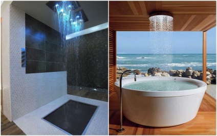 11 Idei de design rafinate pentru baie, cu un duș cu efect de ploaie