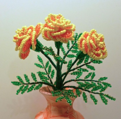 Marigolds de scheme de margele, clasa de master si schema de tese