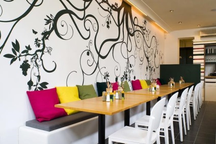 Designul peretelui în cafenea - mai mult de 25 de idei cele mai bune pe tema 