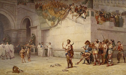 Gladiatorul se luptă cu lumea antică