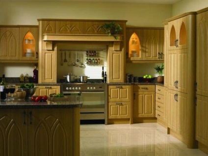 Stilul gotic în interiorul bucătăriei - idei de fotografie