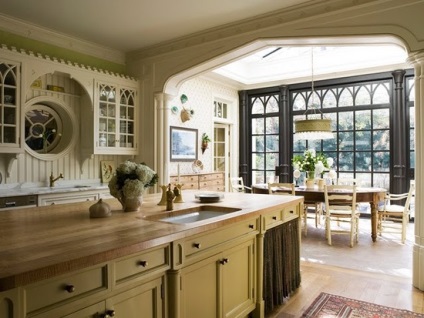 Stilul gotic în interiorul bucătăriei - idei de fotografie