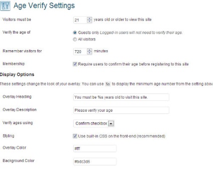 Cum se adaugă verificarea vârstei în wordpress