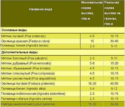 Cum să semene reguli de gazon, selecția semințelor, fertilizarea solului